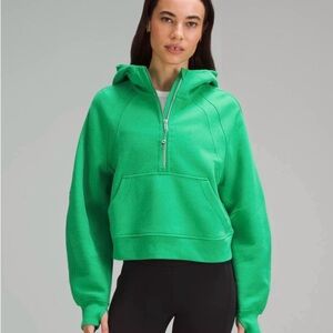 Scuba Oversized Half zip Green Punch M/L